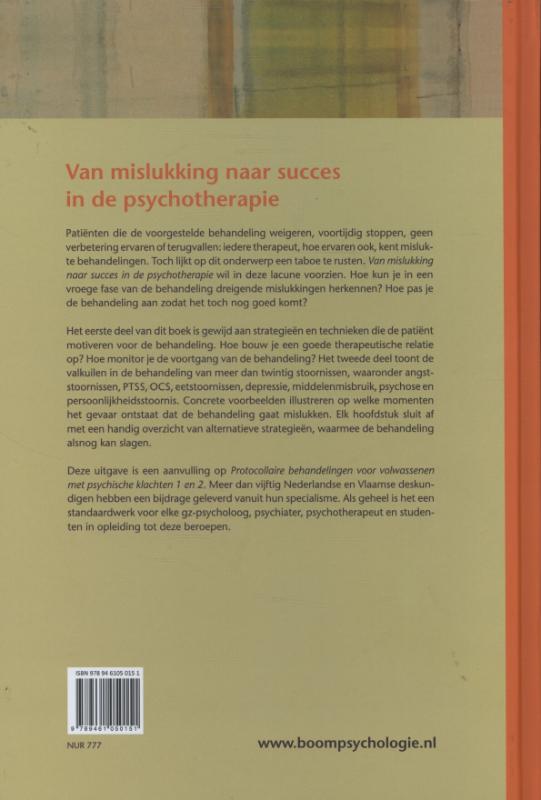 Van mislukking naar succes in de psychotherapie achterkant