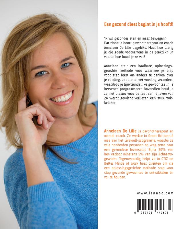 Denk gezond, dieet gezond achterkant