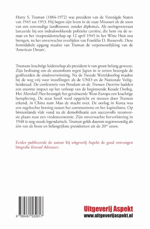 Harry S. Truman achterkant