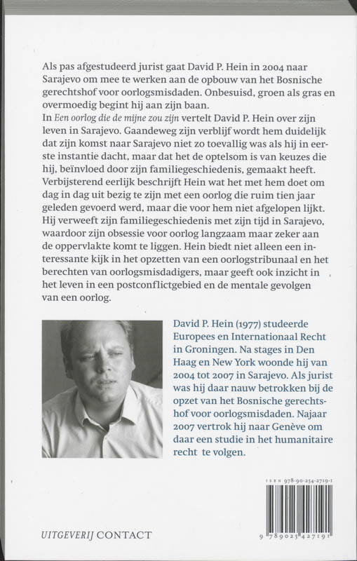 Een Oorlog Die De Mijne Zou Zijn achterkant