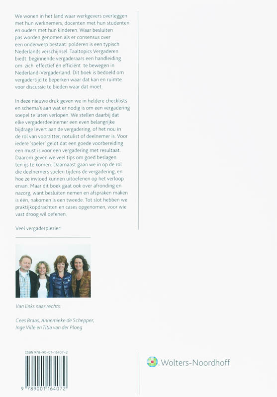 Taaltopics - Vergaderen achterkant