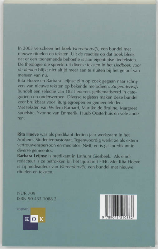 Zingenderwijs achterkant