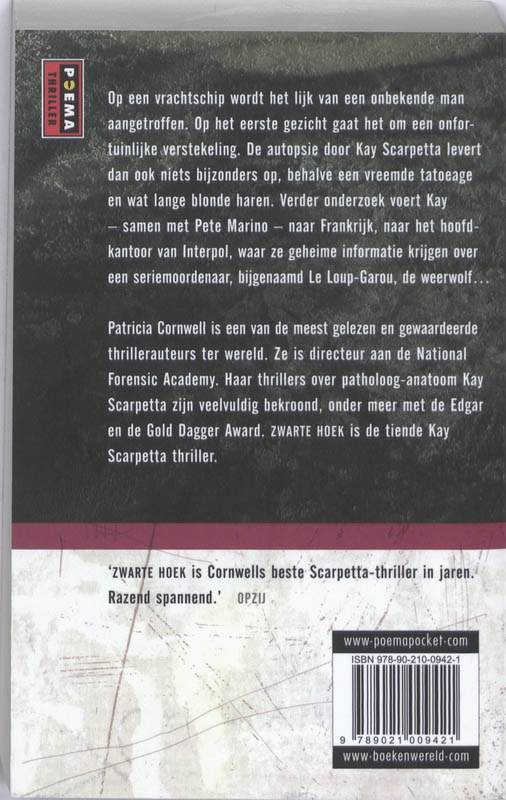 Zwarte hoek / Kay Scarpetta / 10 achterkant