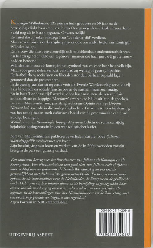 Wilhelmina achterkant