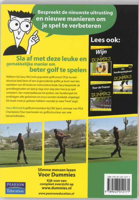 Golf voor Dummies / Voor Dummies achterkant