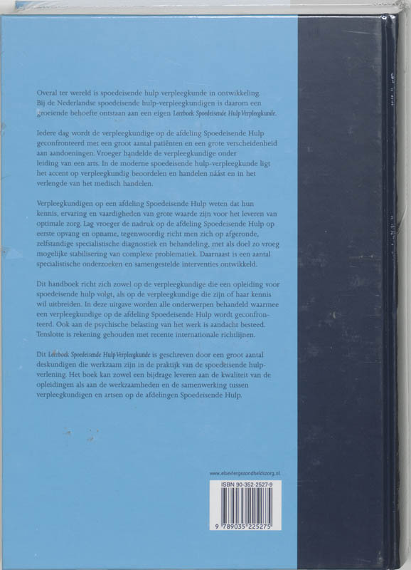 Leerboek spoedeisende hulp verpleegkunde achterkant