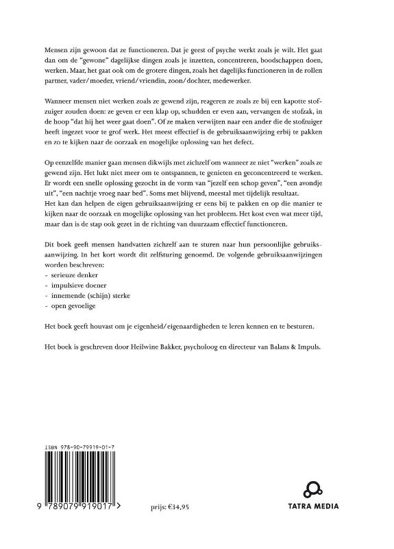 Jezelf besturen achterkant