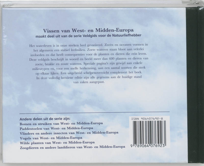 Vissen en andere waterdieren van West- en midden-Europa achterkant
