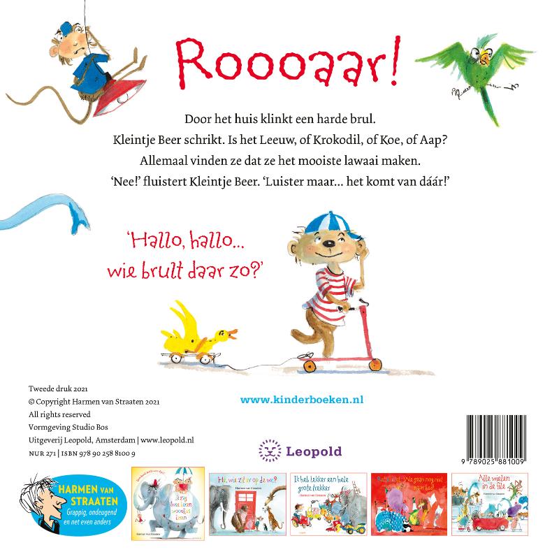 Hallo, hallo, wie brult daar zo? achterkant