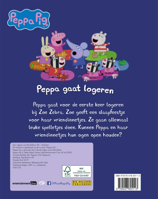 Peppa gaat Logeren / Peppa Pig achterkant