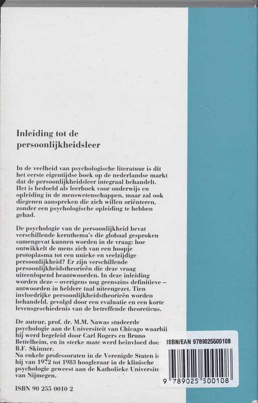 Inleiding tot de persoonlijkheidsleer achterkant