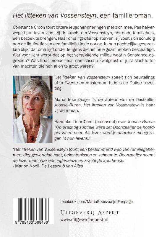 Het litteken van Vossensteyn GLB achterkant