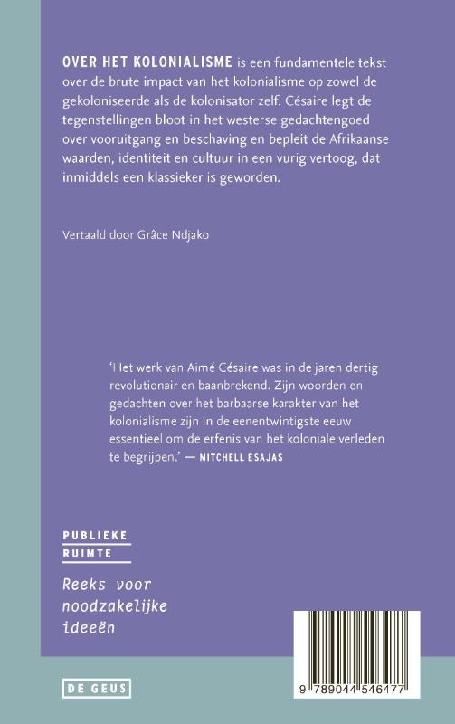 Over het kolonialisme achterkant