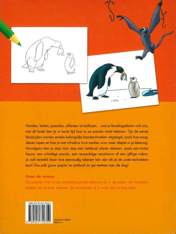 Stap voor stap  -   Dieren leren tekenen achterkant