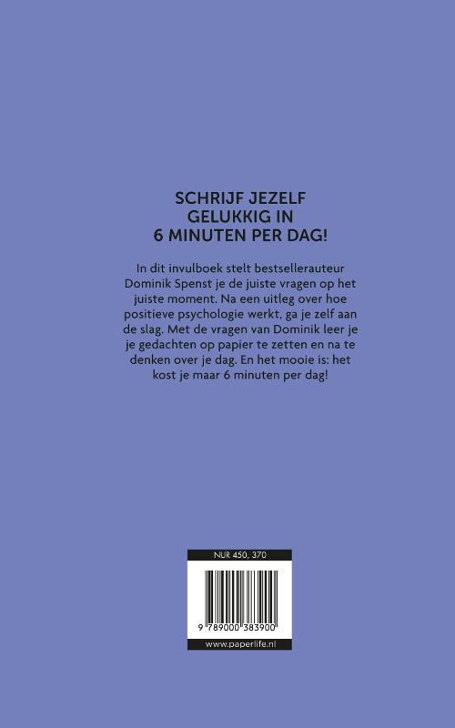 Het 6 minuten dagboek - paarse editie / Het 6 minuten dagboek achterkant