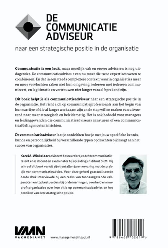 De communicatie-adviseur achterkant