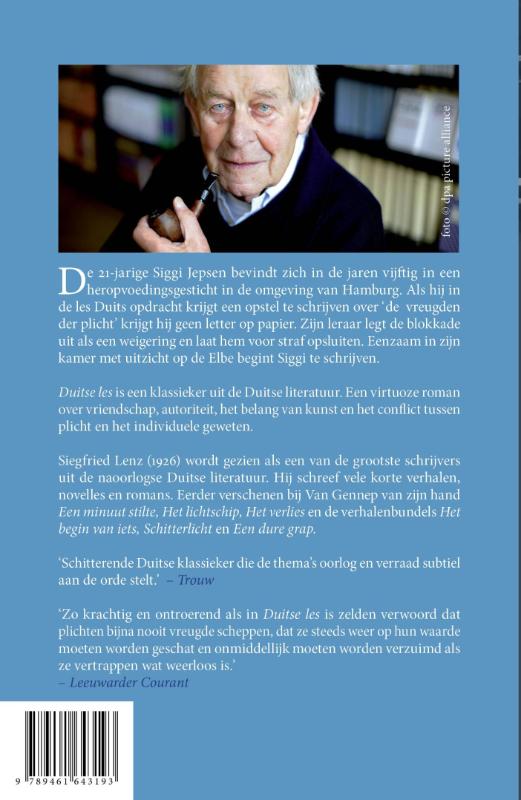 Duitse les achterkant