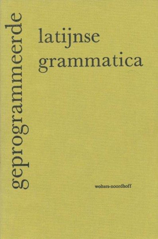 Geprogrammeerde latynse grammatica