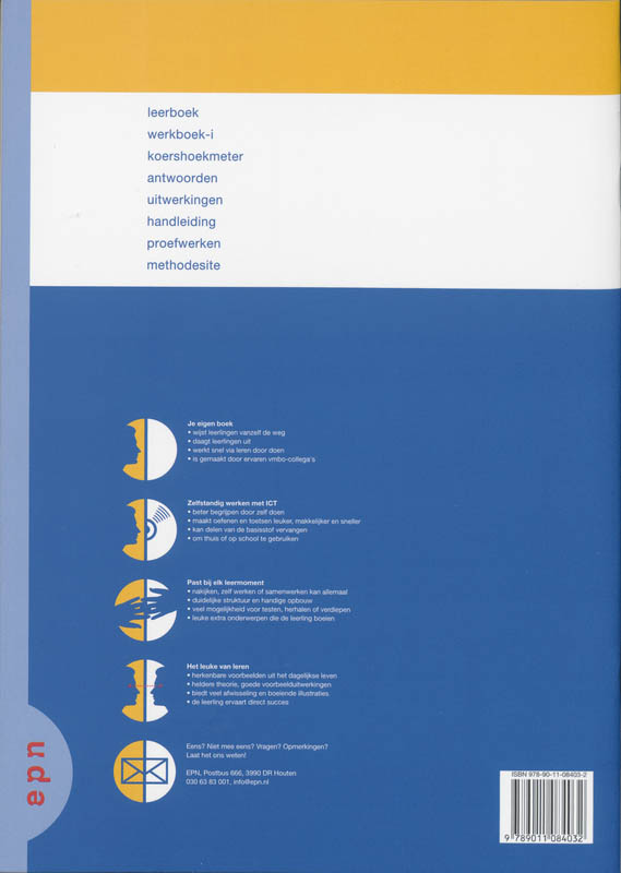Getal en Ruimte / 3 vmbo-KGT 1 / deel Werkboek-i + cd-rom achterkant