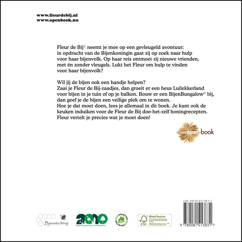 Fleur De Bij Ontvangt Een Brief Van De Koningin achterkant