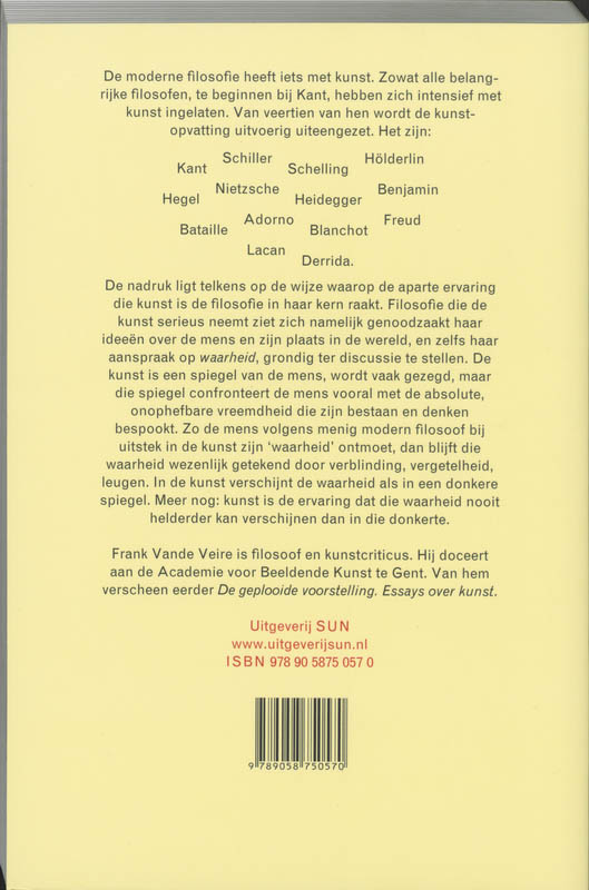 Als in een donkere spiegel achterkant