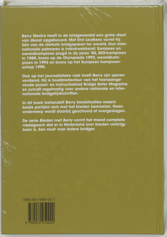 Bieden Met Berry Dl.2 Competitief Bieden achterkant