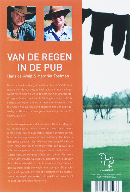 Van de regen in de pub achterkant
