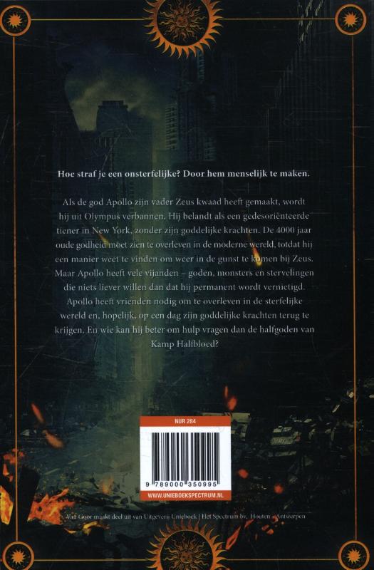 Het verborgen orakel / De beproevingen van Apollo / 1 achterkant