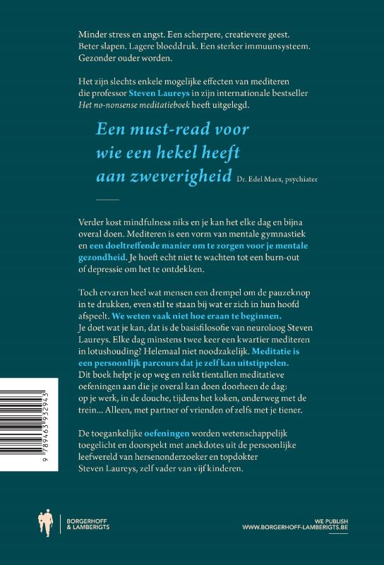 Het no-nonsense meditatie oefenboek achterkant