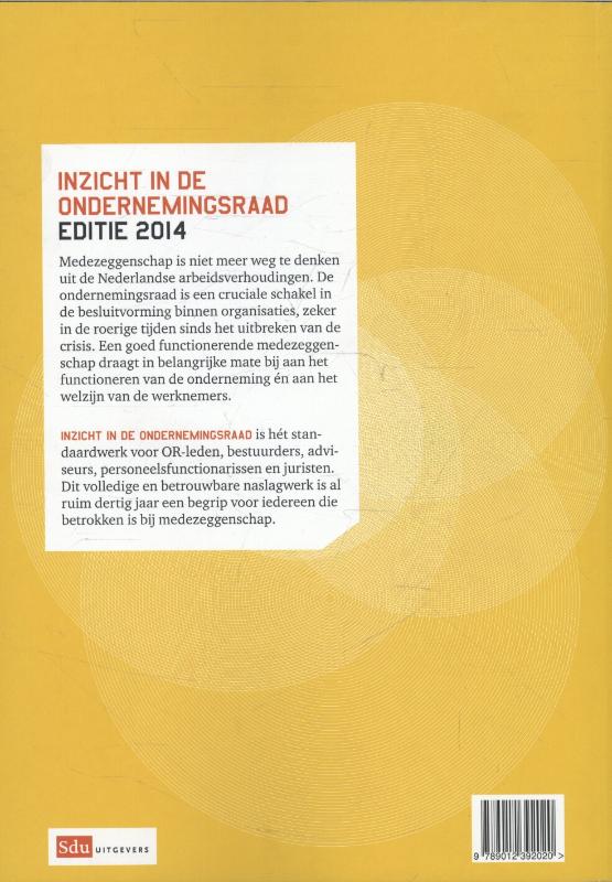 Inzicht in de ondernemingsraad Editie 2014 achterkant
