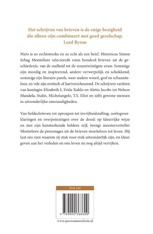 Geschreven geschiedenis achterkant