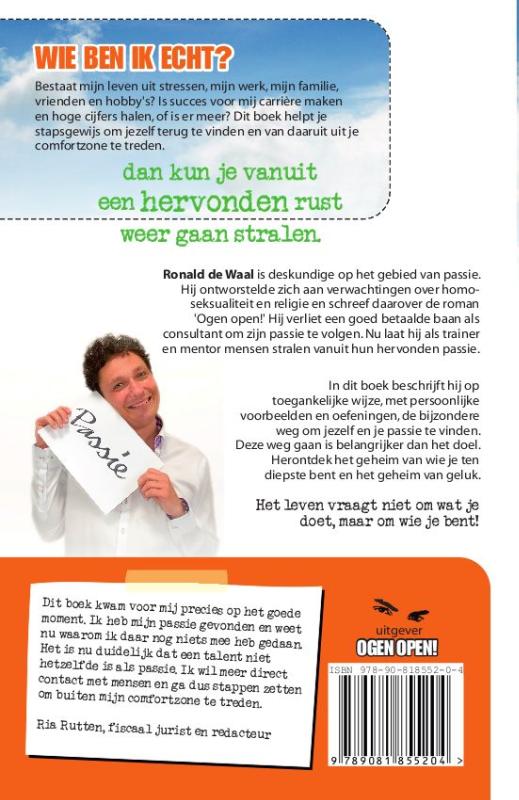 Wie ben ik echt? achterkant