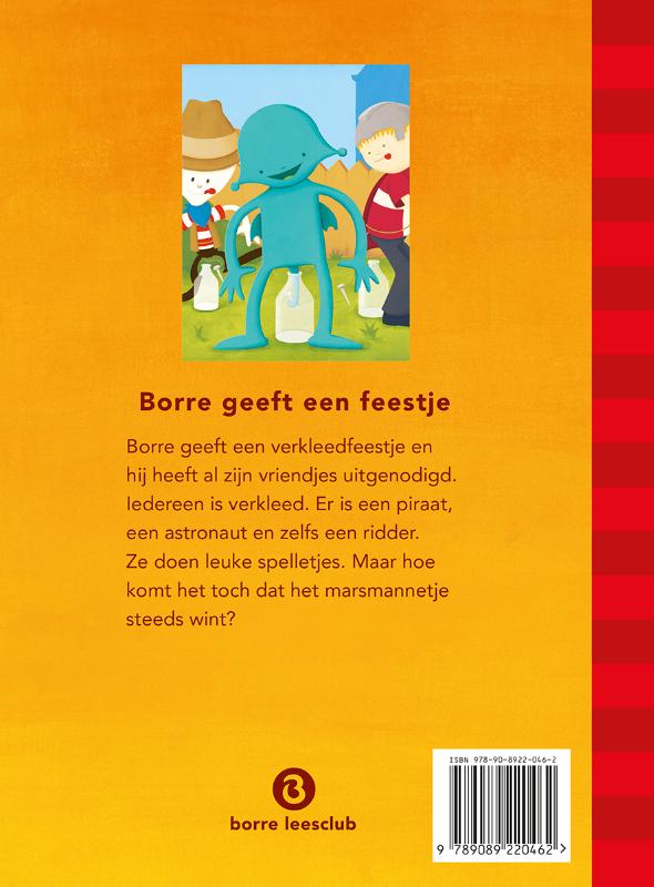 Borre geeft een feestje / De Gestreepte Boekjes achterkant
