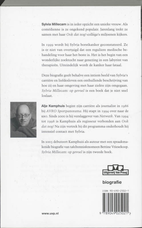 Sylvia Millecam Op Gevoel achterkant