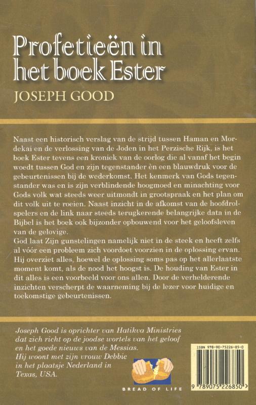 Profetieen in het boek Ester achterkant