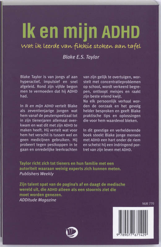 Ik en mijn ADHD achterkant