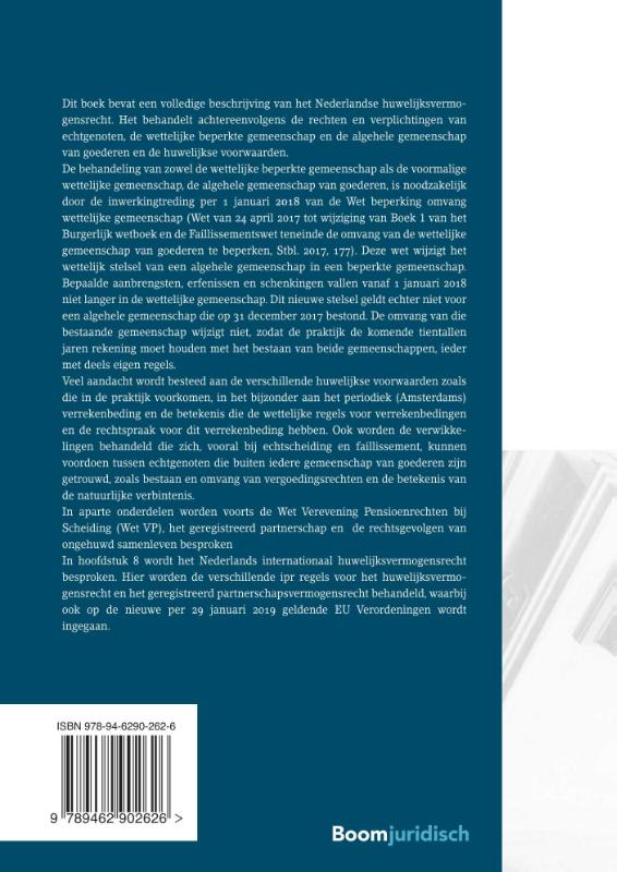 Het huwelijksvermogensrecht / Boom Masterreeks achterkant