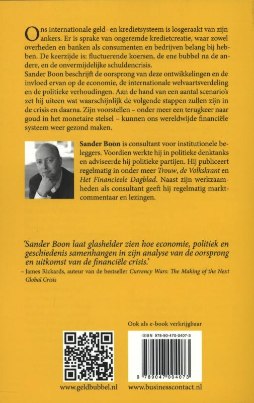 De Geldbubbel achterkant