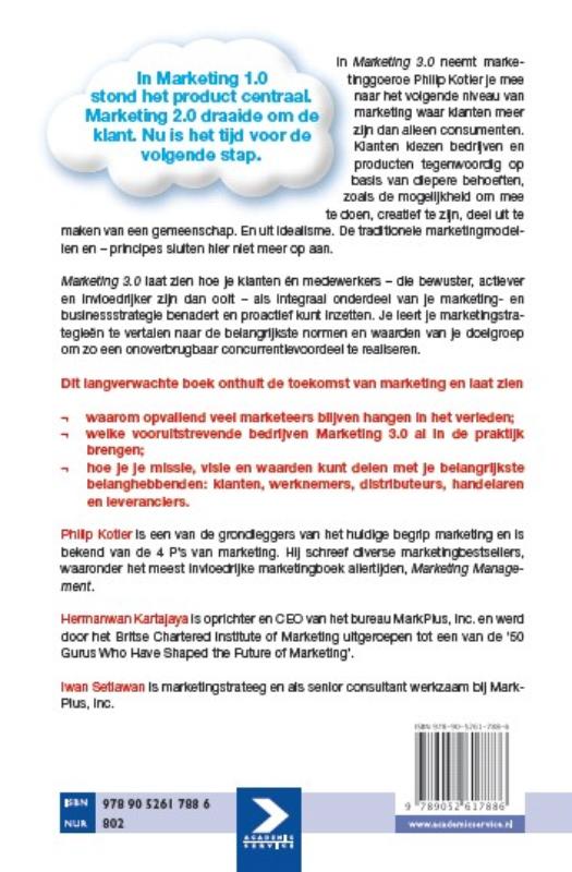 Marketing 3.0 achterkant