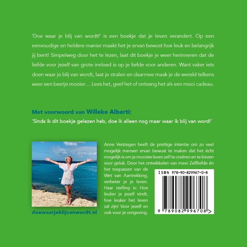 Doe waar je blij van wordt! achterkant