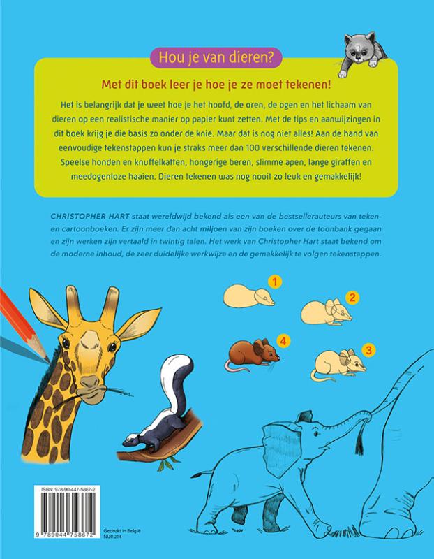 Handboek dieren tekenen achterkant