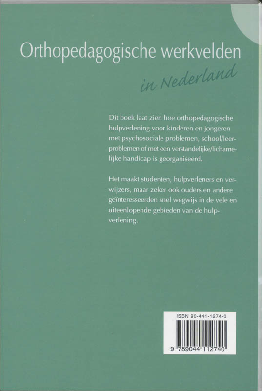 Orthopedagogische werkvelden in Nederland / KOP-Serie / 8 achterkant