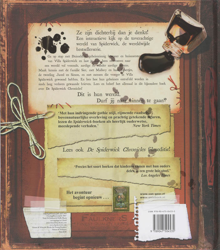 Spiderwick Chronicles achterkant