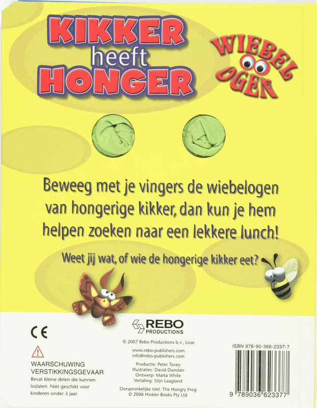 Kikker heeft honger / Wiebelogen achterkant