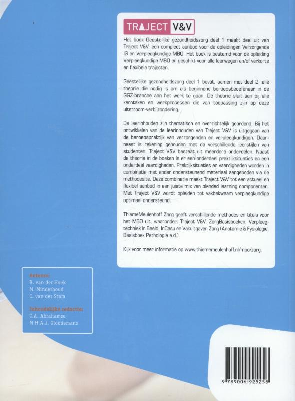 Geestelijke gezondheidszorg / 1 niveau 4 / Traject V&V achterkant