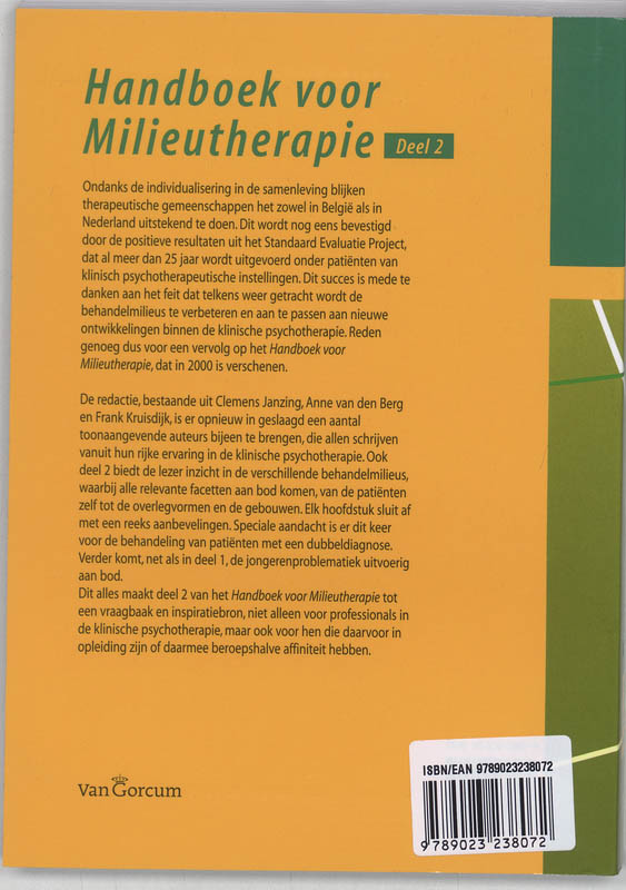 Handboek voor Milieutherapie 2 achterkant