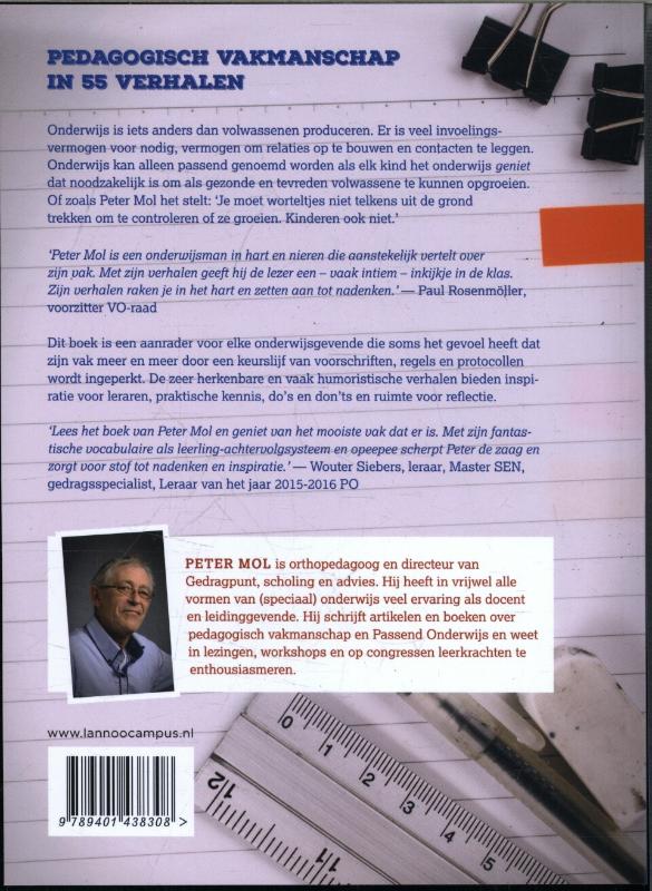 Pedagogisch vakmanschap in 55 verhalen achterkant