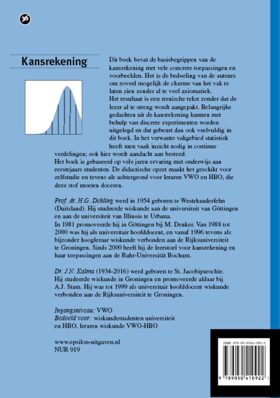 Epsilon uitgaven 36 - Kansrekening achterkant