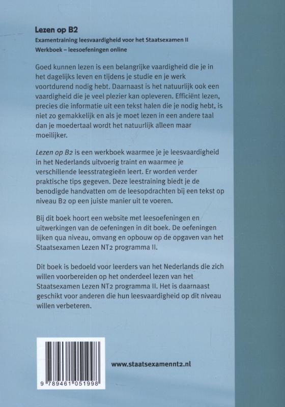 Lezen op B2 achterkant