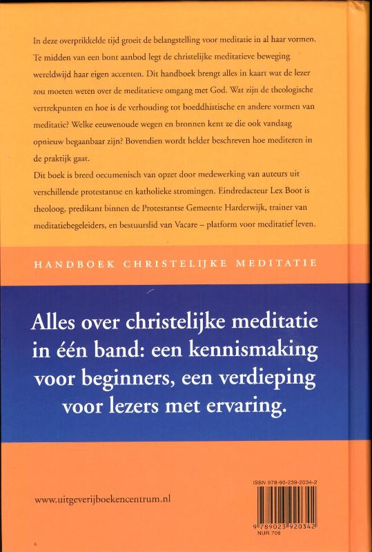 Handboek christelijke meditatie achterkant